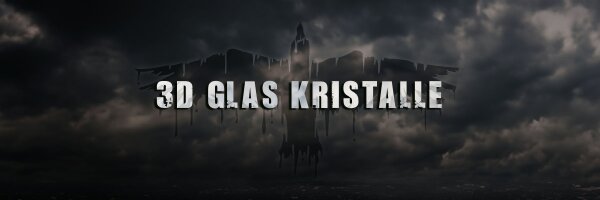 3D Glas Kristalle