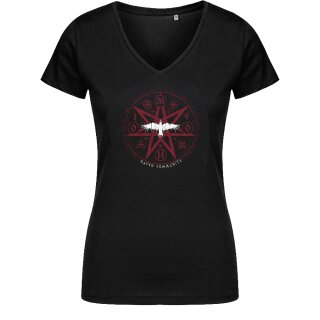 Ladies V-Neck T-Shirt MONO INC. Raven Community M