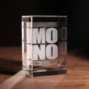 MONO INC. 3D Glaskristall mit "MONO"