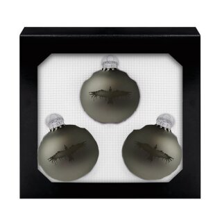 MONO INC. Christmas baubles (set of 3) (grey)