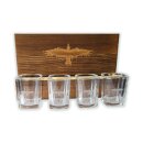 Shot Glass Set MONO INC. (4 Glasses in a Wooden Box)